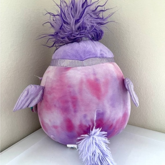 Willow Pegasus Squishmallow 12 inch New with Tag Kelly Toy Pillow Pink Purple - Picture 8 of 8